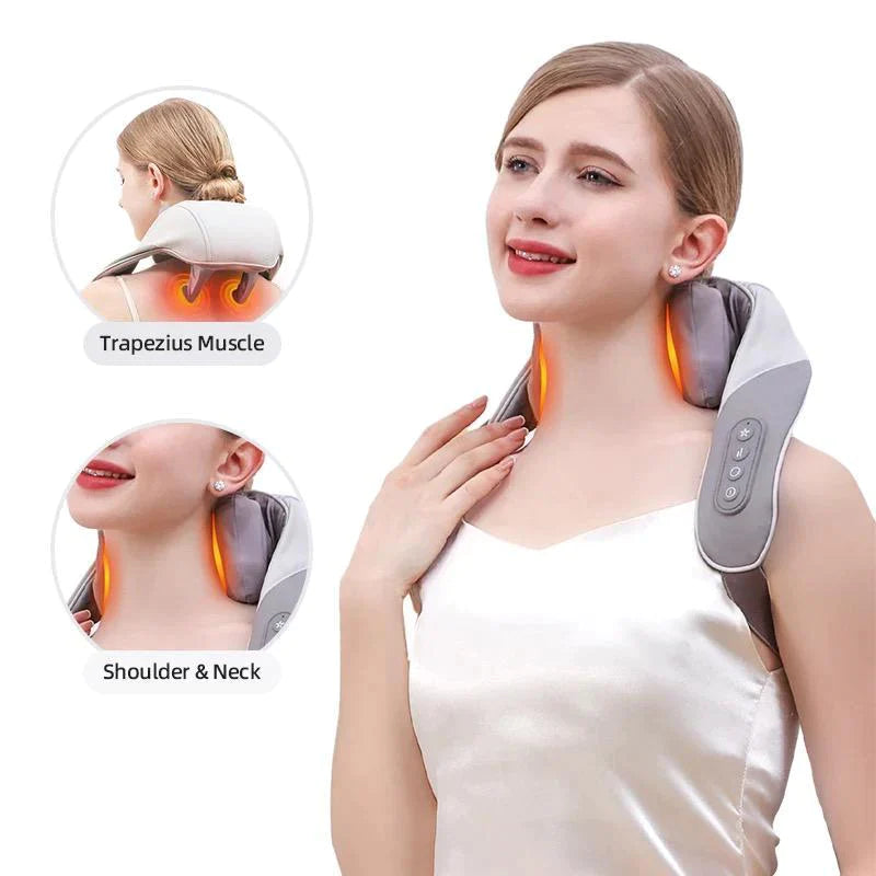 Celwow Neck Shoulder Back Waist Kneading Massager