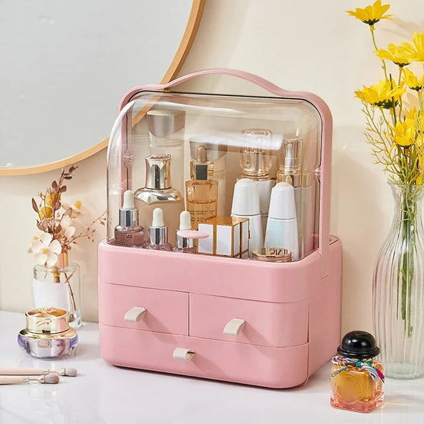 Acrylic Double Door Cosmetic Organizer