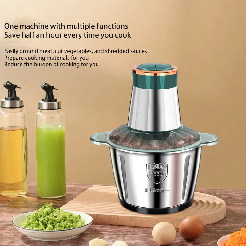 Multifunctional stainless steel meat grinder