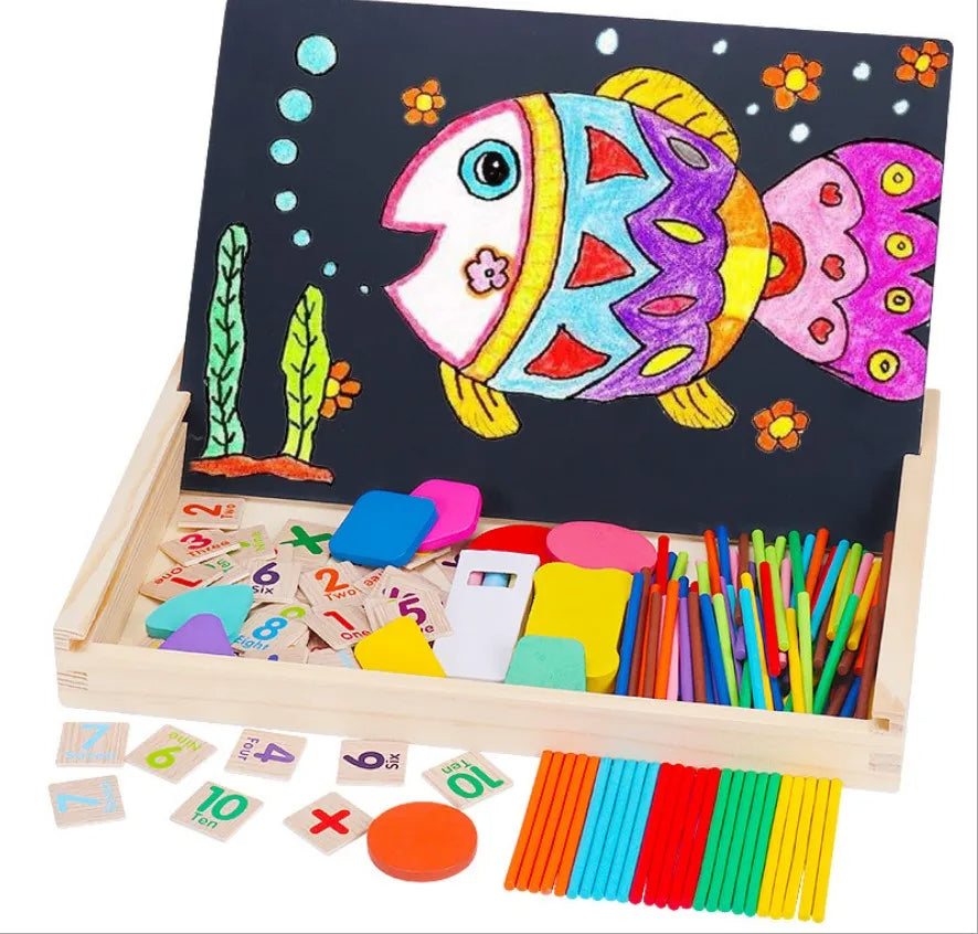 Digital Shape Drawing Wooden Board For Kids