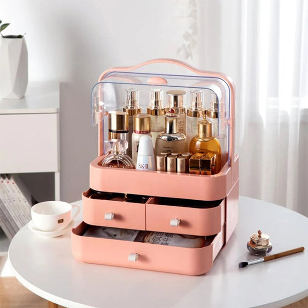 Acrylic Double Door Cosmetic Organizer