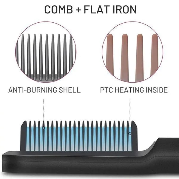 💖NEGATIVE ION HAIR STRAIGHTENER STYLING COMB