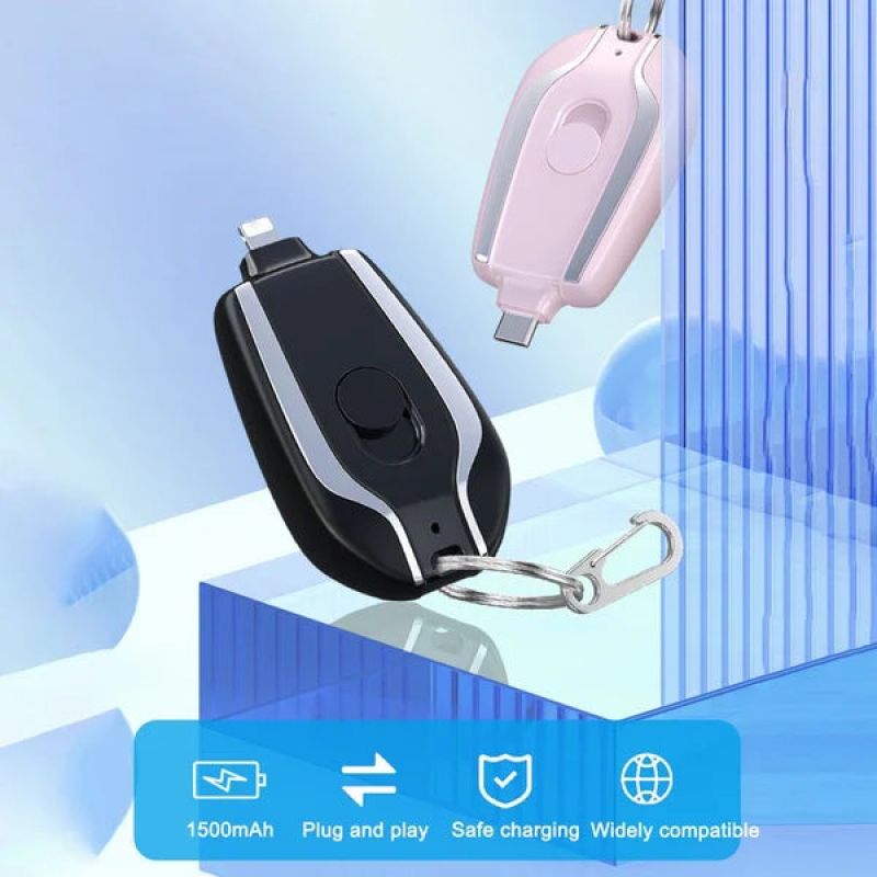 Portable IPhone  Keychain Charger  | Fast Charging Backup Power Bank For IPhone Devices