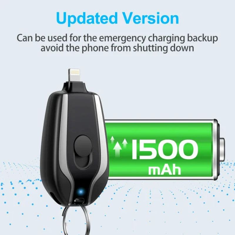 Portable IPhone  Keychain Charger  | Fast Charging Backup Power Bank For IPhone Devices