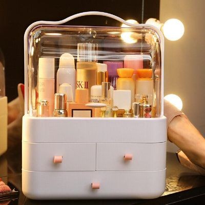 Acrylic Double Door Cosmetic Organizer