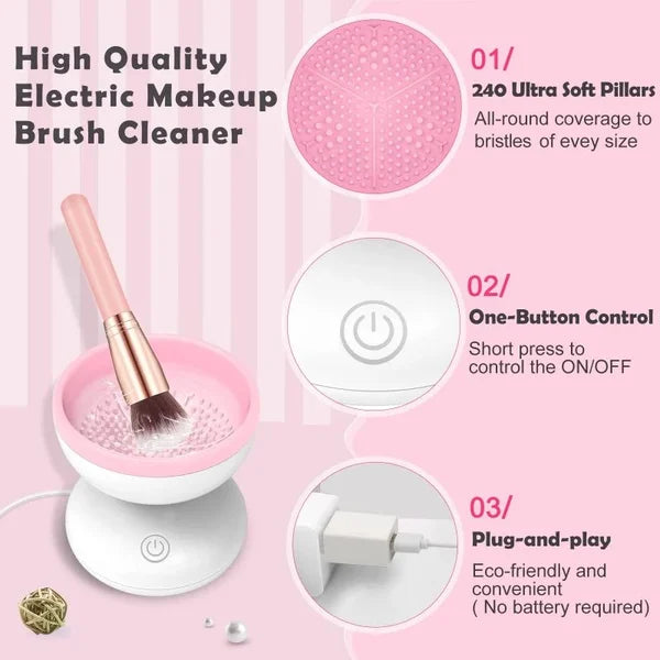 AUTOMATIC MAKEUP BRUSH CLEANER