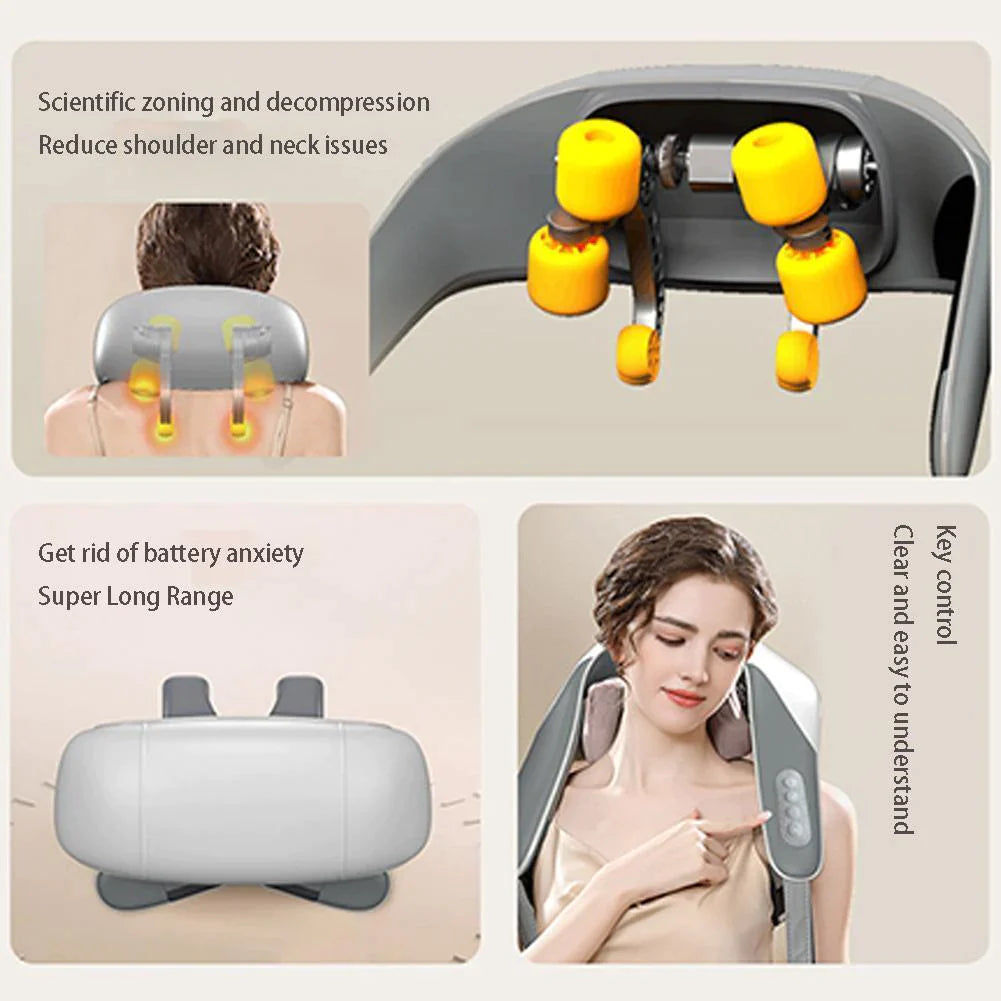 Celwow Neck Shoulder Back Waist Kneading Massager