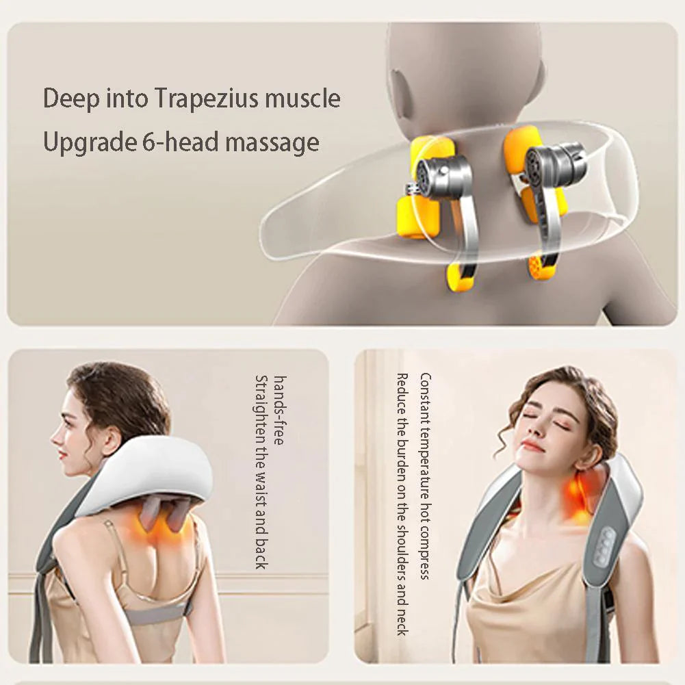 Celwow Neck Shoulder Back Waist Kneading Massager